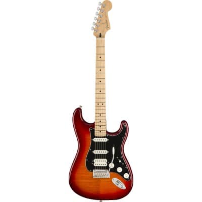 MEXICAN PLAYER STRATOCASTER HSS PLUS TOP MN, AGED CHERRY BURST