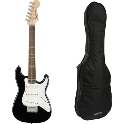 SQUIER PACK MINI STRATOCASTER LRL BLACK + HOUSSE