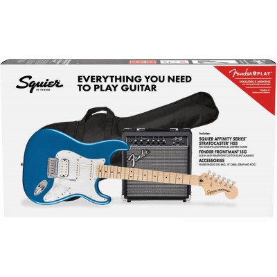 SQUIER STRATOCASTER HSS AFFINITY PACK MN LAKE PLACID BLUE