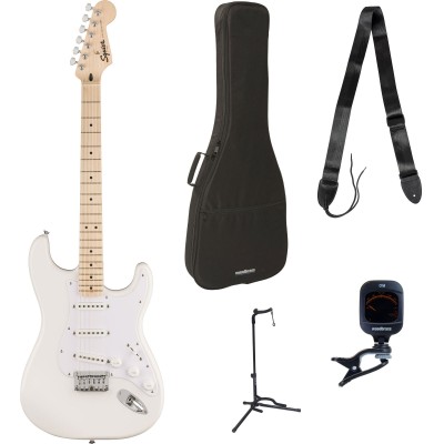SQUIER Pack Sonic Stratocaster HT MN White Pickguard Arctic White + Accessoires