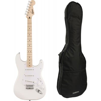 SQUIER PACK SONIC STRATOCASTER HT MN ARCTIC WHITE + GIGBAG