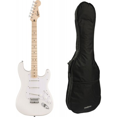 SQUIER Pack Sonic Stratocaster Ht Mn Arctic White + Gigbag