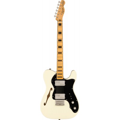 FSR CLASSIC VIBE ’70S TELECASTER THINLINE MN WITHBLOCKS ANDBINDINGBLACK PICKGUARD OLYMPIC WHITE