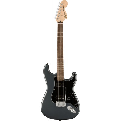 SQUIER BY FENDER AFFINITY  STRATOCASTER HH LRL, BLACK PICKGUARD, CHARCOAL FROST METALLIC