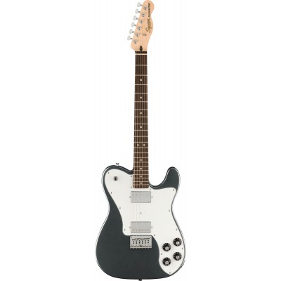 SQUIER BY FENDER AFFINITY  TELECASTER DELUXE LRL, WHITE PICKGUARD, CHARCOAL FROST METALLIC