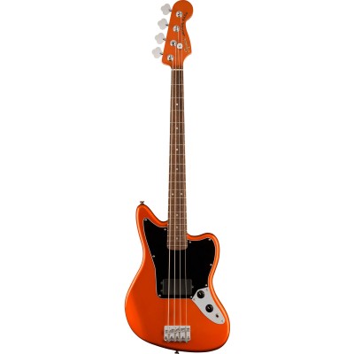 FSR AFFINITY SERIES JAGUAR BASS H LRL BLACK PICKGUARD MATCHING HEADSTOCK METALLIC ORANGE