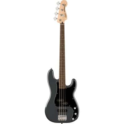 SQUIER BY FENDER AFFINITY  PRECISION BASS PJ LRL, BLACK PICKGUARD, CHARCOAL FROST METALLIC