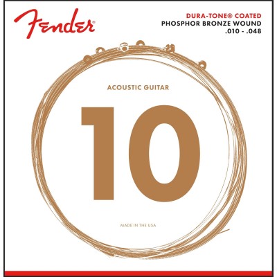 FENDER 860XL PHOSPHOR BRONZE DURA TONE COATED 10-48