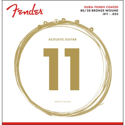 FENDER Dura-tone Coated 80/20 Bronze Wound 11-52