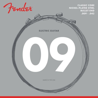 FENDER CLASSIC CORE ELECTRIC GUITAR STRINGS, 3255L, NICKEL PLATED STEEL, BULLET ENDS (.009-.042)