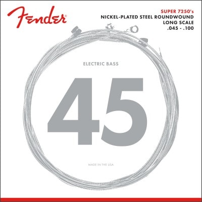 FENDER SUPER 7250 NICKEL-PLATED STEEL ROUNDWOUND LONG SCALE 45-100