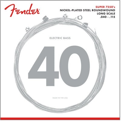 Fender Par 7250 , Nickel Plated Steel, Long Scale, Par 7250-5l .040-.115,(jeu De 5 Cordes)