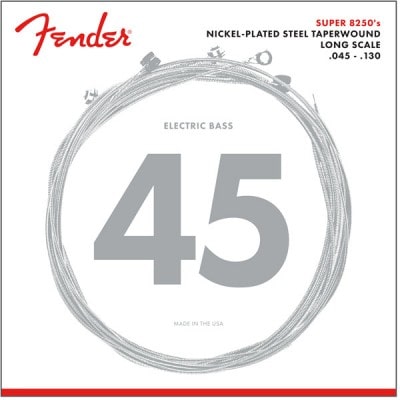 FENDER SUPER 8250 NICKEL-PLATED STEEL TAPERWOUND LONG SCALE 5C 45-130