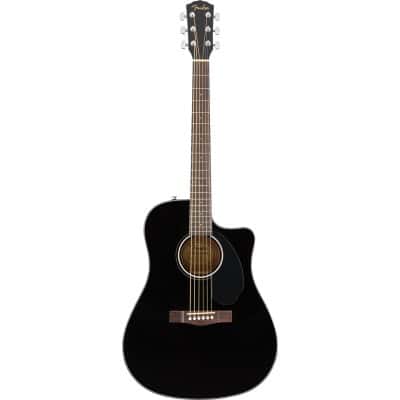 FENDER CD-60SCE DREADNOUGHT WLNT, BLACK