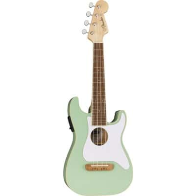 FULLERTON STRAT UKE WN WHITE PICKGUARD SURF GREEN