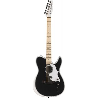 FENDER Telecaster Acoustasonic Triplesonic Signature Jack White LTD MN Satin Arctic White With Black Top