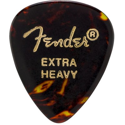 Fender Médiators Forme Standard, Motif écaille, Extra Heavy, Par 12 