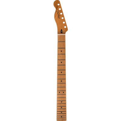 Satin Roasted Maple Tele LH Neck, 22 Jumbo Frets, 12, Maple, Flat Oval Shape