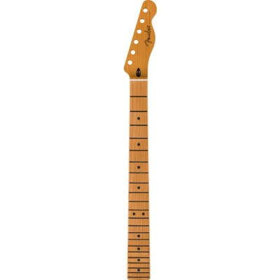 Satin Roasted Maple Tele Neck, 22 Jumbo Frets, 12, Maple, Flat Oval Shape