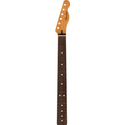 Satin Roasted Maple Tele Neck, 22 Jumbo Frets, 12, Rosewood, Flat Oval Shape