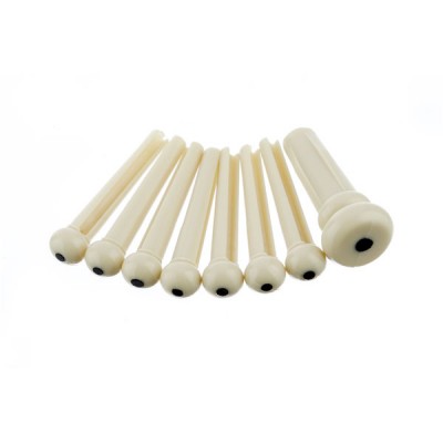 Bridge Pin Set, Ivory With Black Dot (7)