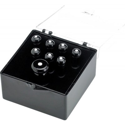 Bridge Pin Set, Black With White Dot (7)