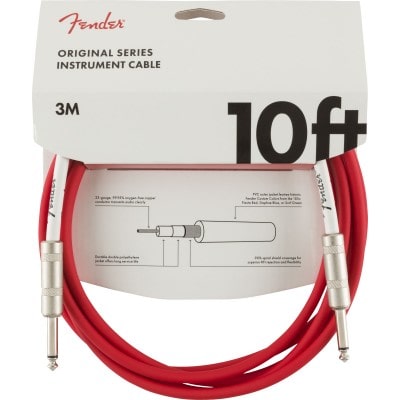 Fender Original Series Instrument Cable 10\' Fiesta Red
