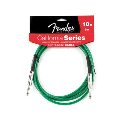 FENDER CALIFORNIA SERIES INSTRUMENT CABLE 10' SURF GREEN