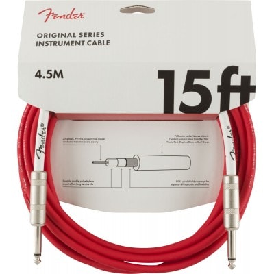 Fender Original Series Instrument Cable 15\' Fiesta Red