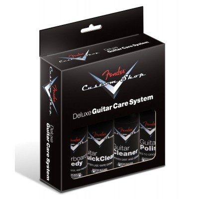 DELUXE GUITAR CARE SYSTEM 4 PACK BLACK