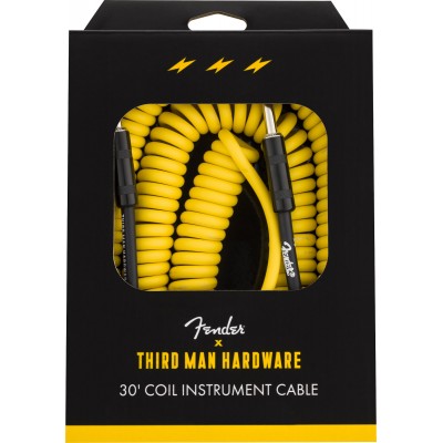 30' Coil Cable x Third Man Hardware Yellow
