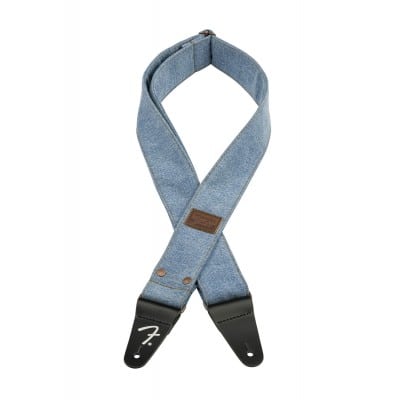 FENDER X WRANGLER RIVETED DENIM STRAP LIGHT INDIGO