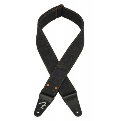 X WRANGLER RIVETED DENIM STRAP BLACK