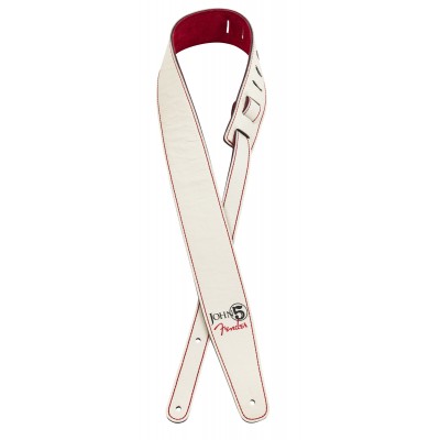 JOHN 5 LEATHER STRAP WHITE AND RED
