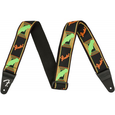 NEON MONOGRAMMED STRAP, GREEN/ORANGE