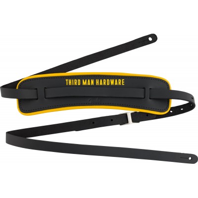 Fender x Third Man Hardware Leather Strap Black/Yellow