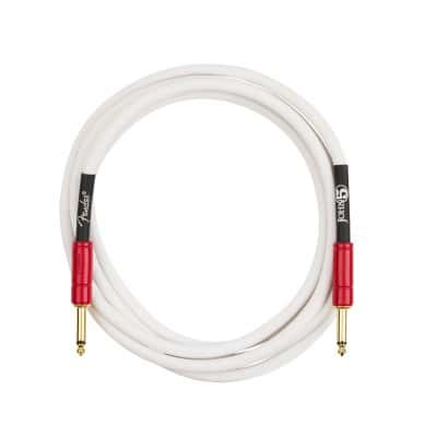FENDER JOHN 5 INSTRUMENT CABLE WHITE AND RED 10