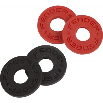 FENDER Strap Blocks 4-pack, Black (2) And Red (2)