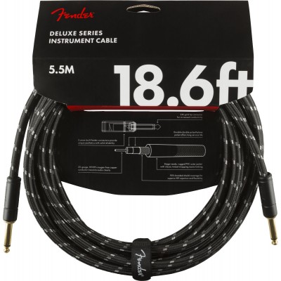 FENDER DELUXE INSTRUMENT CABLE, STRAIGHT/STRAIGHT, 18.6