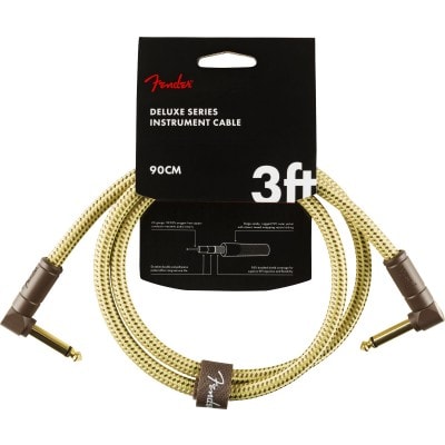 Fender Deluxe Series Instrument Cable Angle/angle 3\' Tweed