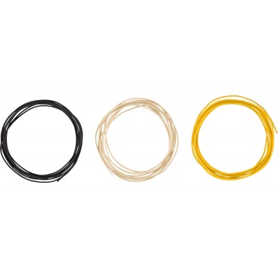 Pure Vintage Cloth Wire 22 AWG 10? Black White Yellow