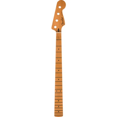 FENDER Satin Roasted Maple Jazz Bass Neck, 20 Jumbo Frets, 12, Maple, Flat Oval Shape