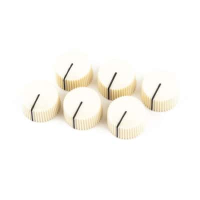 FENDER PURE VINTAGE CREAM "RADIO" AMPLIFIER KNOBS (6)