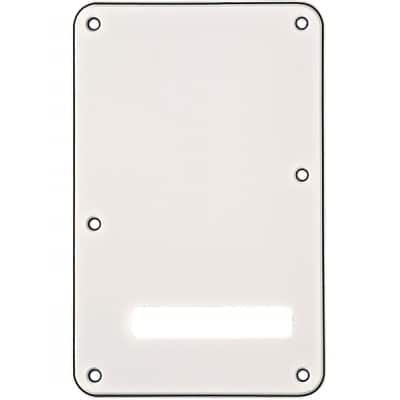 BACKPLATE, STRATOCASTER, WHITE (W/B/W), 3-PLY