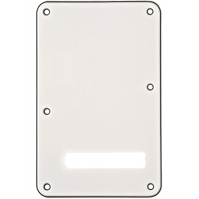 FENDER BACKPLATE, STRATOCASTER, WHITE (W/B/W), 3-PLY