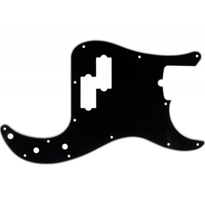 FENDER PICKGUARD, PRECISION BASS 13-HOLE MOUNT (WITH TRUSS ROD NOTCH), BLACK, 3-PLY
