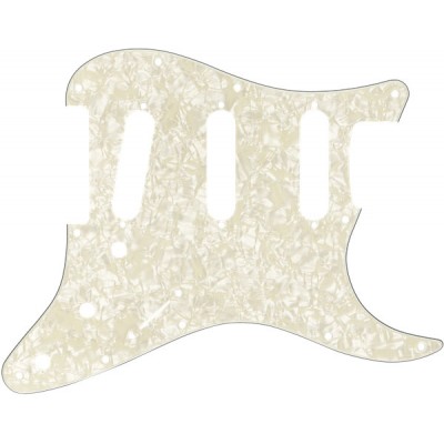 PICKGUARD, STRATOCASTER S/S/S, 11-HOLE MOUNT, AGED WHITE PEARL, 4-PLY