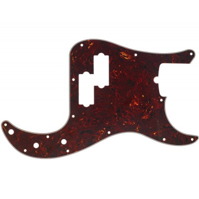 Pickguard, Precision Bass, 13-Hole Mount (With Truss Rod Notch), Tortoise Shell, 4-Ply