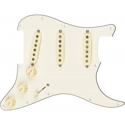 Pre-wired Strat, Custom Shop Texas Special SSS, parchment 11 Hole Pg