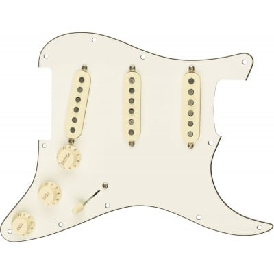 FENDER CUSTOM SHOP PRE-WIRED STRAT PICKGUARD, CUSTOM SHOP TEXAS SPECIAL SSS, PARCHMENT 11 HOLE PG